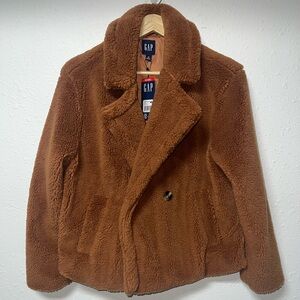 NWT GAP Women's Ultra-Soft Sherpa Jacket Brown‎ XS